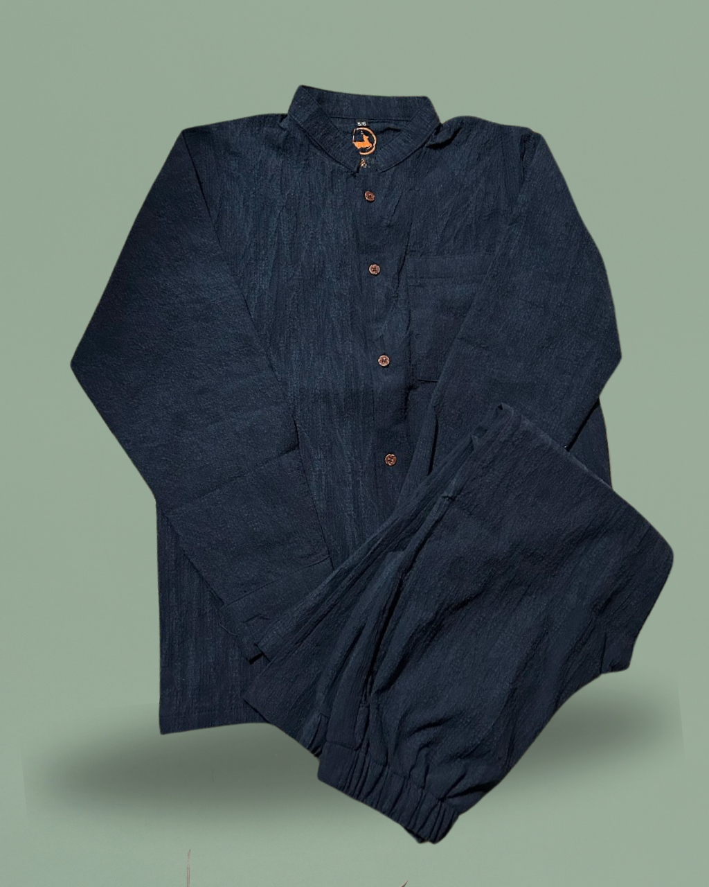 Boys' Navy Blue Shirt and Pant Set