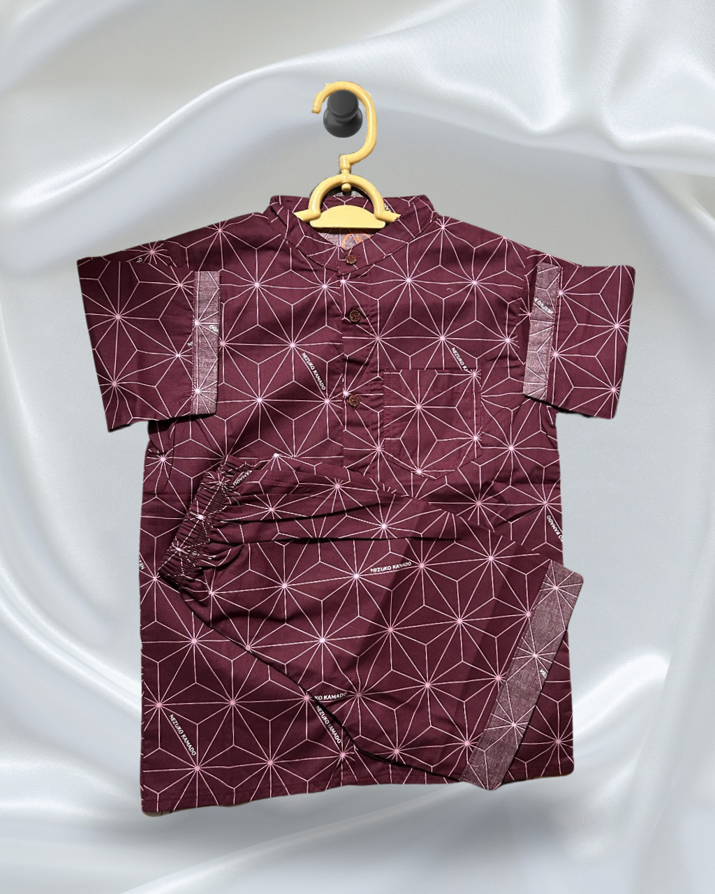 Boys' Co-Ord Set – Maroon Printed