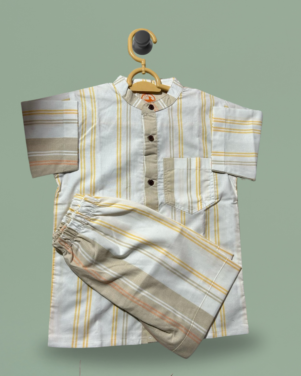 Boys' Co-Ord Set – Yellow Striped