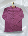 Boys' Textured Rouge Pink Shirt