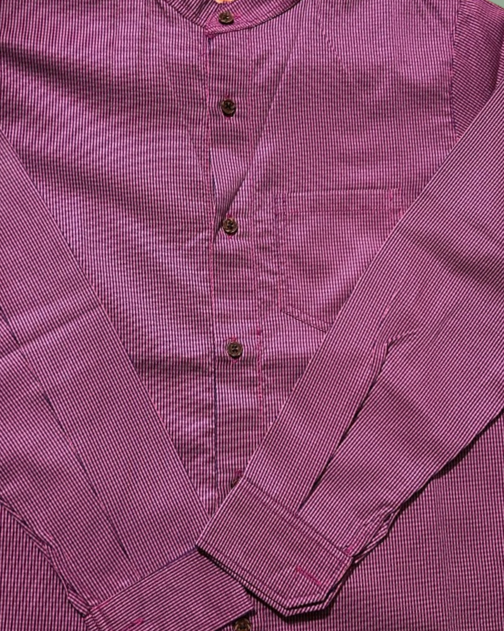 Boys' Textured Rouge Pink Shirt