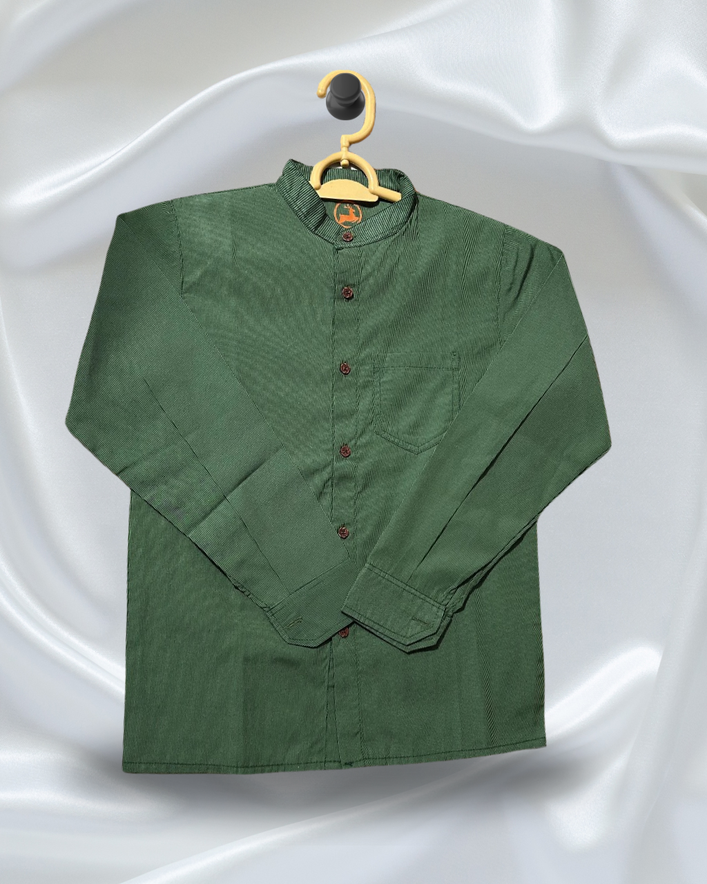 Boys' Textured Green Shirt