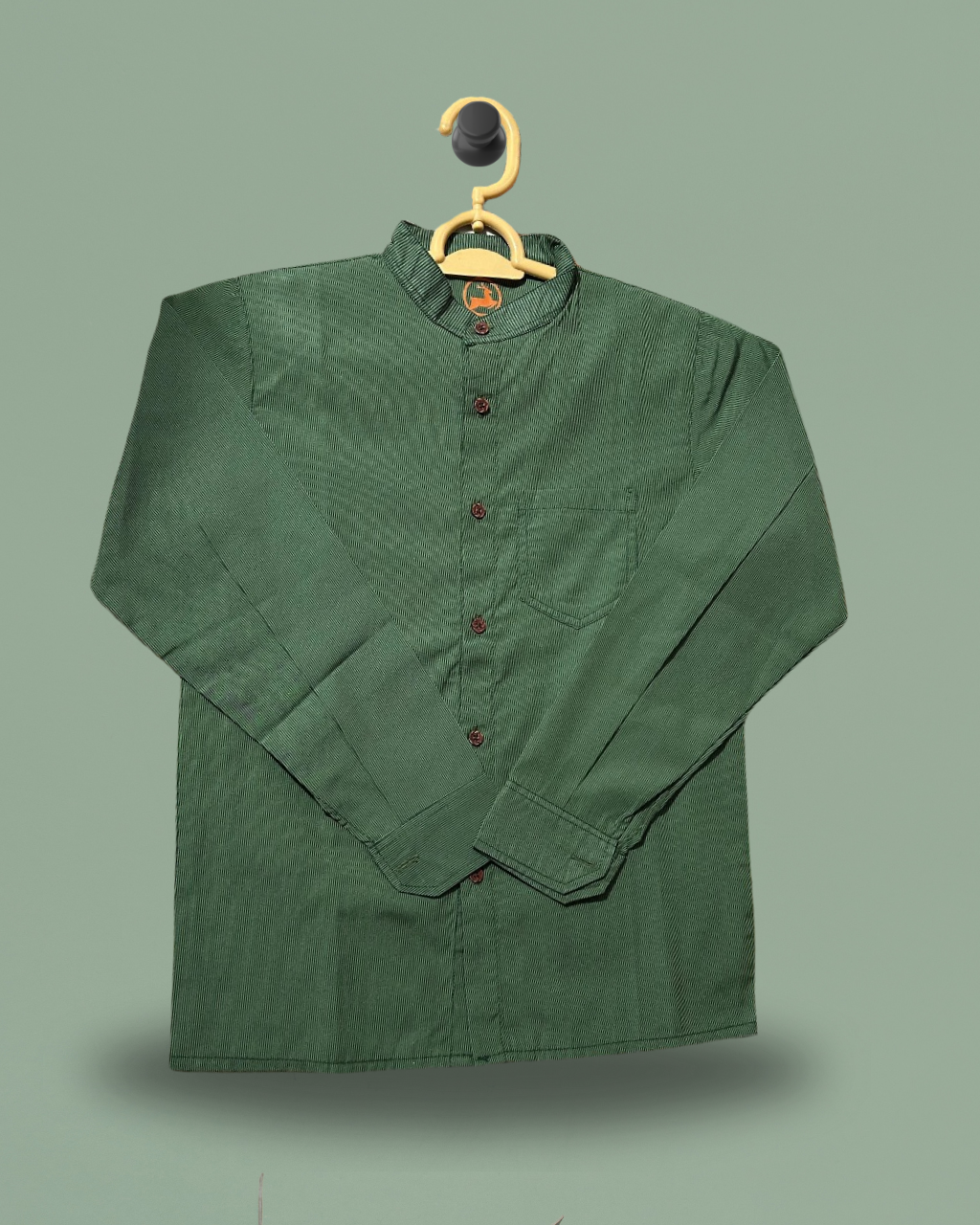 Boys' Textured Green Shirt