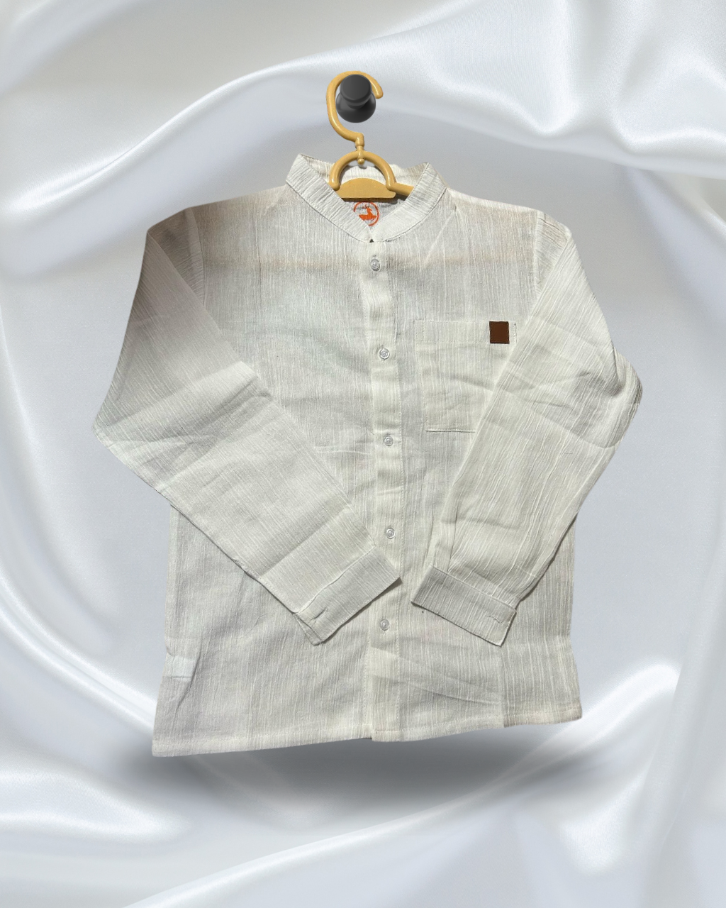 Boys' White Crush Cotton Shirt